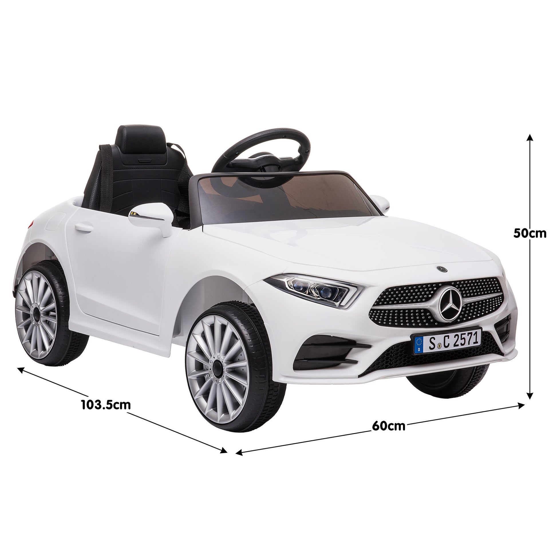 Kahuna Mercedes Benz CLS 350 Kids Electric Ride On Car with Remote Control - White - Image 4