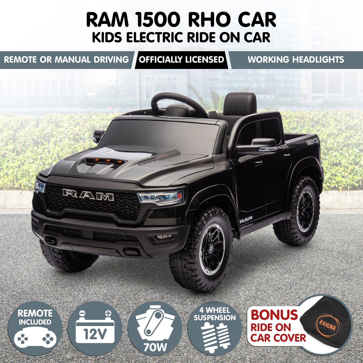 Kahuna Ram 1500 RHO Kids Electric Ride On Car with Remote Control - Image 3