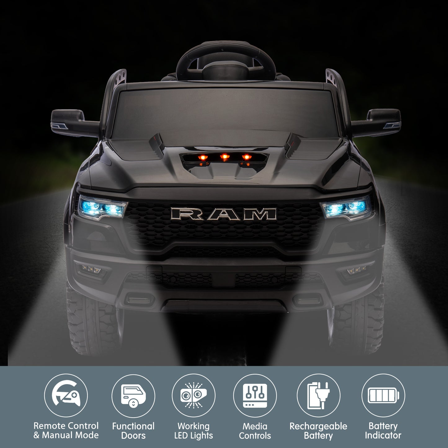 Kahuna Ram 1500 RHO Kids Electric Ride On Car with Remote Control - Image 8