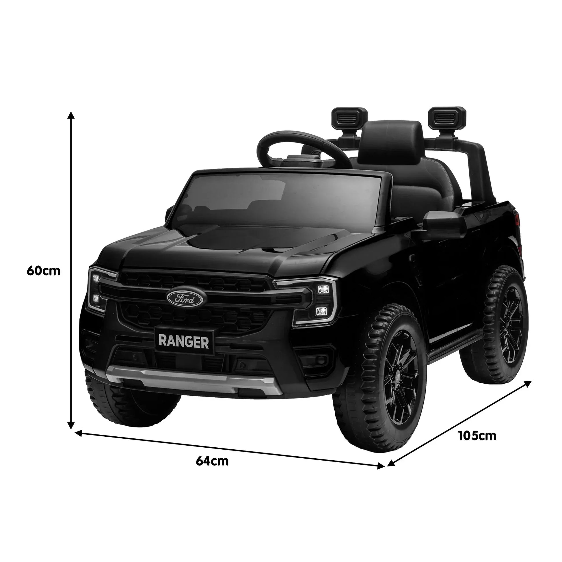 Kahuna Ford Ranger Electric Kids Ride On Car - Black - Image 4