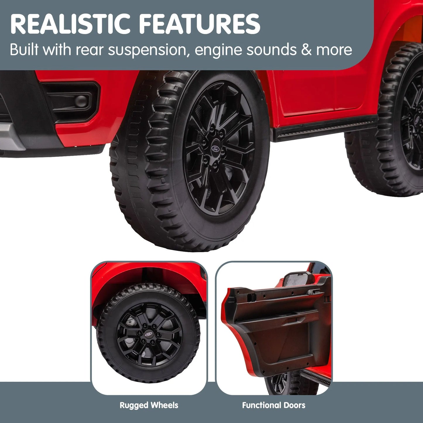 Kahuna Ford Ranger Electric Kids Ride On Car in Red - Image 8