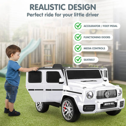 Kahuna Mercedes Benz AMG G63 Kids Electric Ride On Car w/ Remote Control - White - Image 9