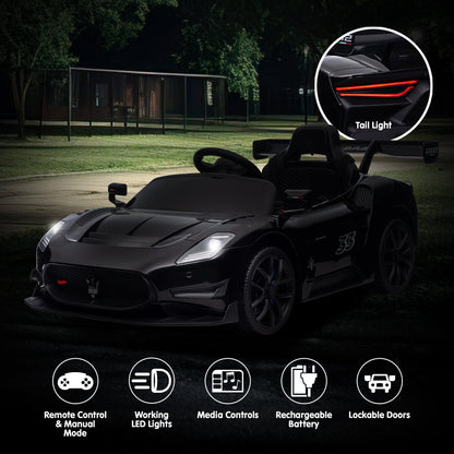 Kahuna Maserati MC20 GT2 Licensed Electric Kids Ride On Race Car Black - Image 5