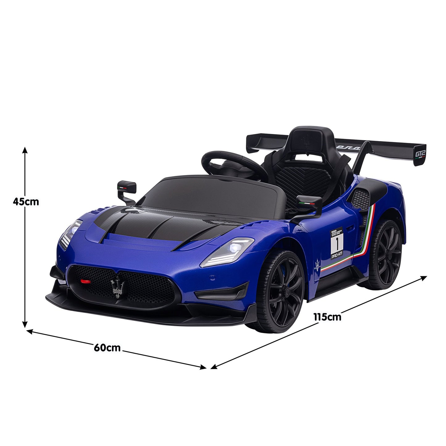 Kahuna Maserati MC20 GT2 Licensed Electric Kids Ride On Race Car Blue - Image 3