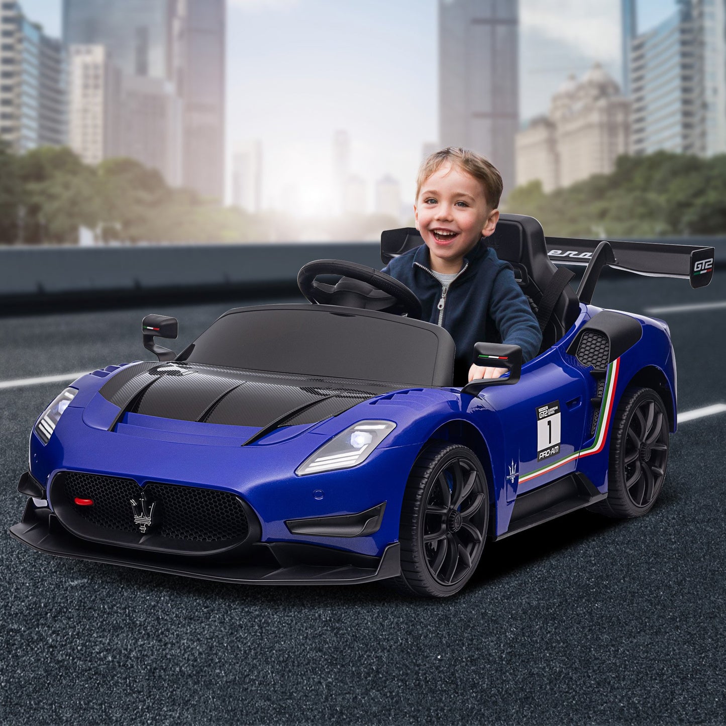 Kahuna Maserati MC20 GT2 Licensed Electric Kids Ride On Race Car Blue - Image 9