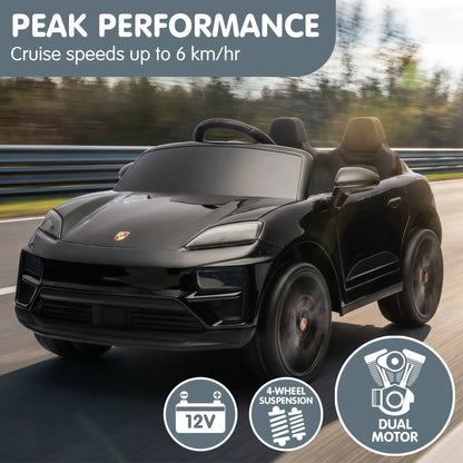 Kahuna Black Porsche Macan Turbo EV Kids Ride On Car 12V Electric Car - Image 5