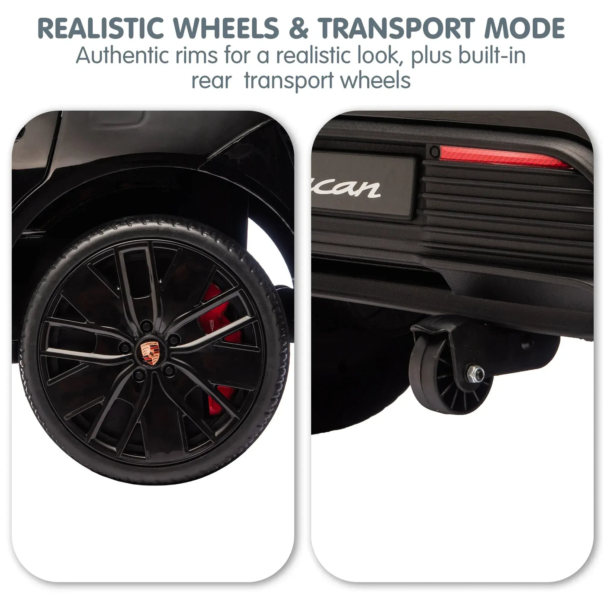 Kahuna Black Porsche Macan Turbo EV Kids Ride On Car 12V Electric Car - Image 8