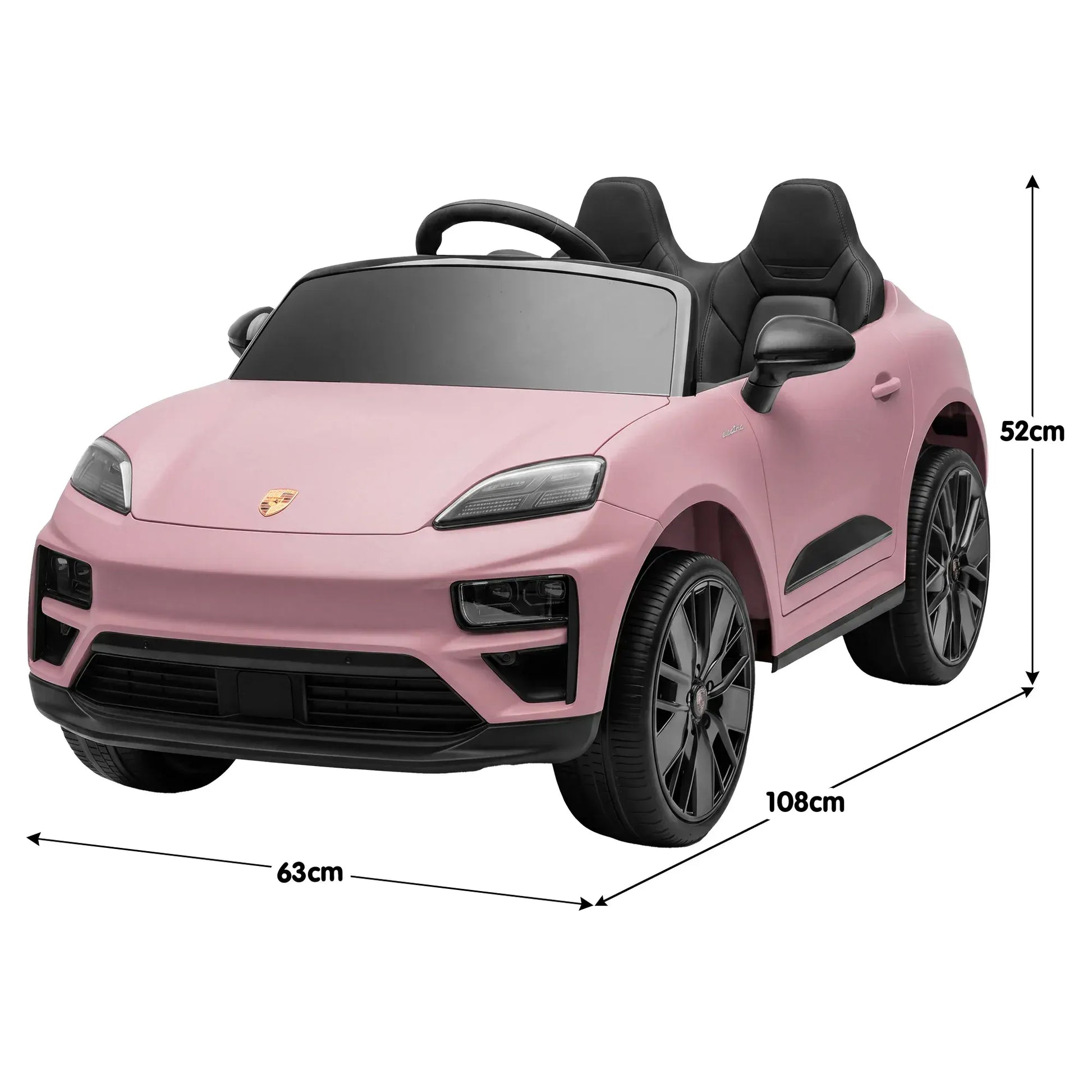 Kahuna Pink Porsche Macan Turbo EV Kids Ride On Car 12V Electric Car - Image 3