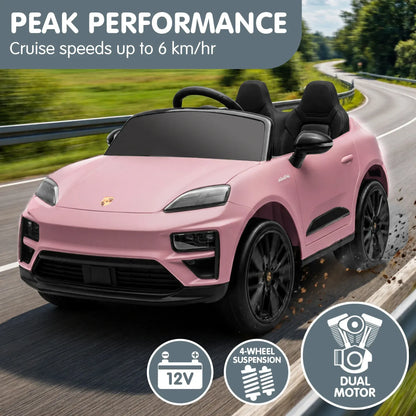 Kahuna Pink Porsche Macan Turbo EV Kids Ride On Car 12V Electric Car - Image 5