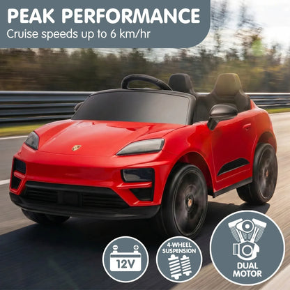 Kahuna Red Porsche Macan Turbo EV Kids Ride On Car 12V Electric Car - Image 5