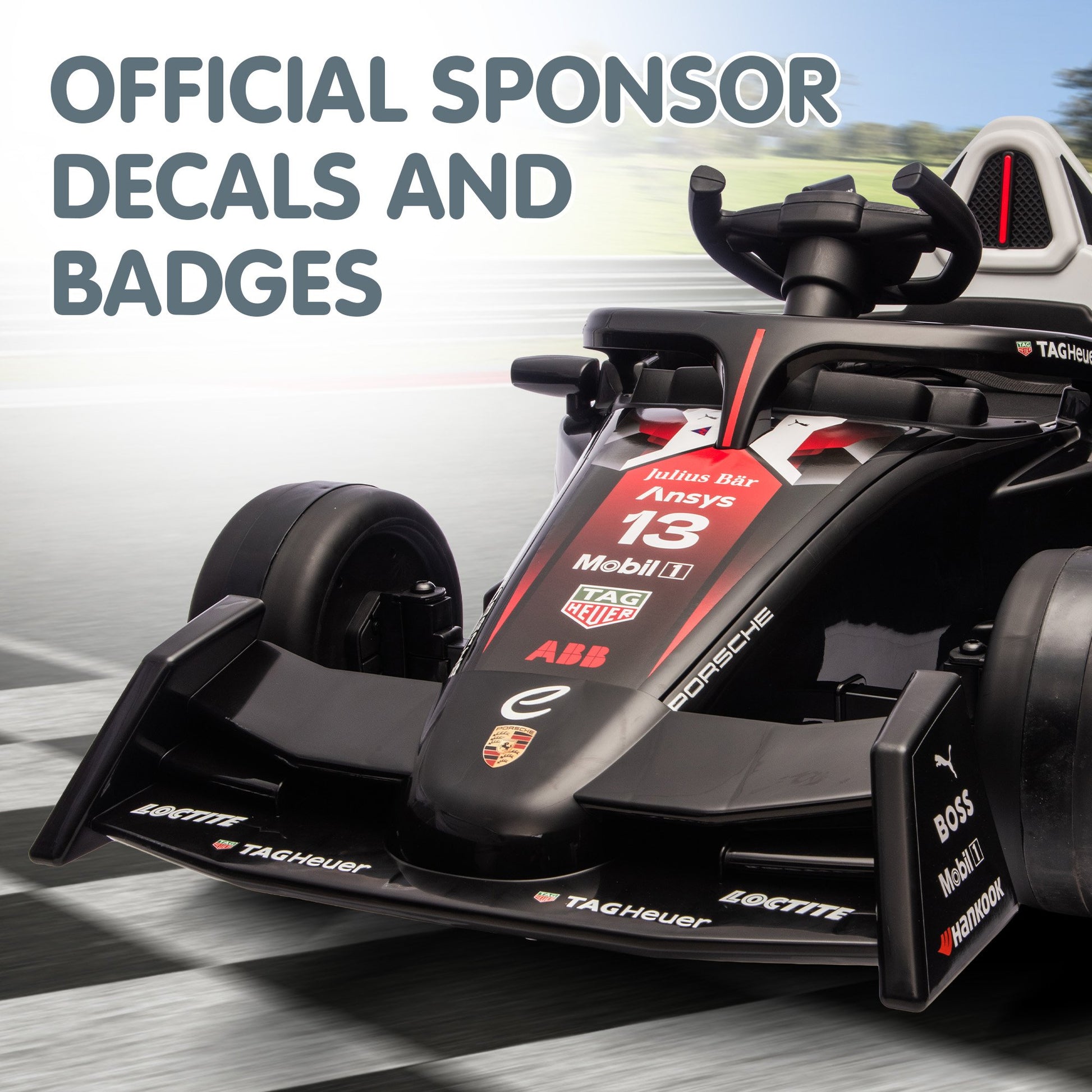 Kahuna Porsche Formula E Kids Electric Ride-on Car With Remote Control - Image 6