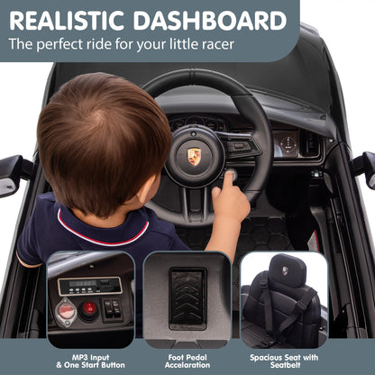 Kahuna Porsche Cayenne E Hybrid Coupe Licensed Kids Electric Ride On Car w/Remote Control 50W Dual Motors Speed Settings - Image 8