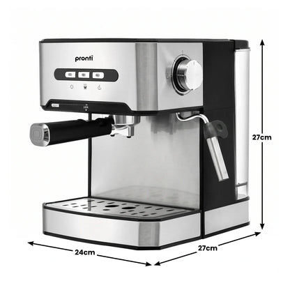 Pronti 1.6L Automatic Coffee Espresso Machine with Steam Frother - Image 3