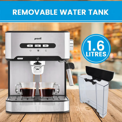 Pronti 1.6L Automatic Coffee Espresso Machine with Steam Frother - Image 5