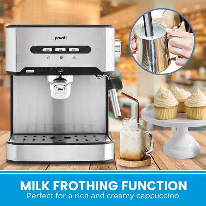 Pronti 1.6L Automatic Coffee Espresso Machine with Steam Frother - Image 7