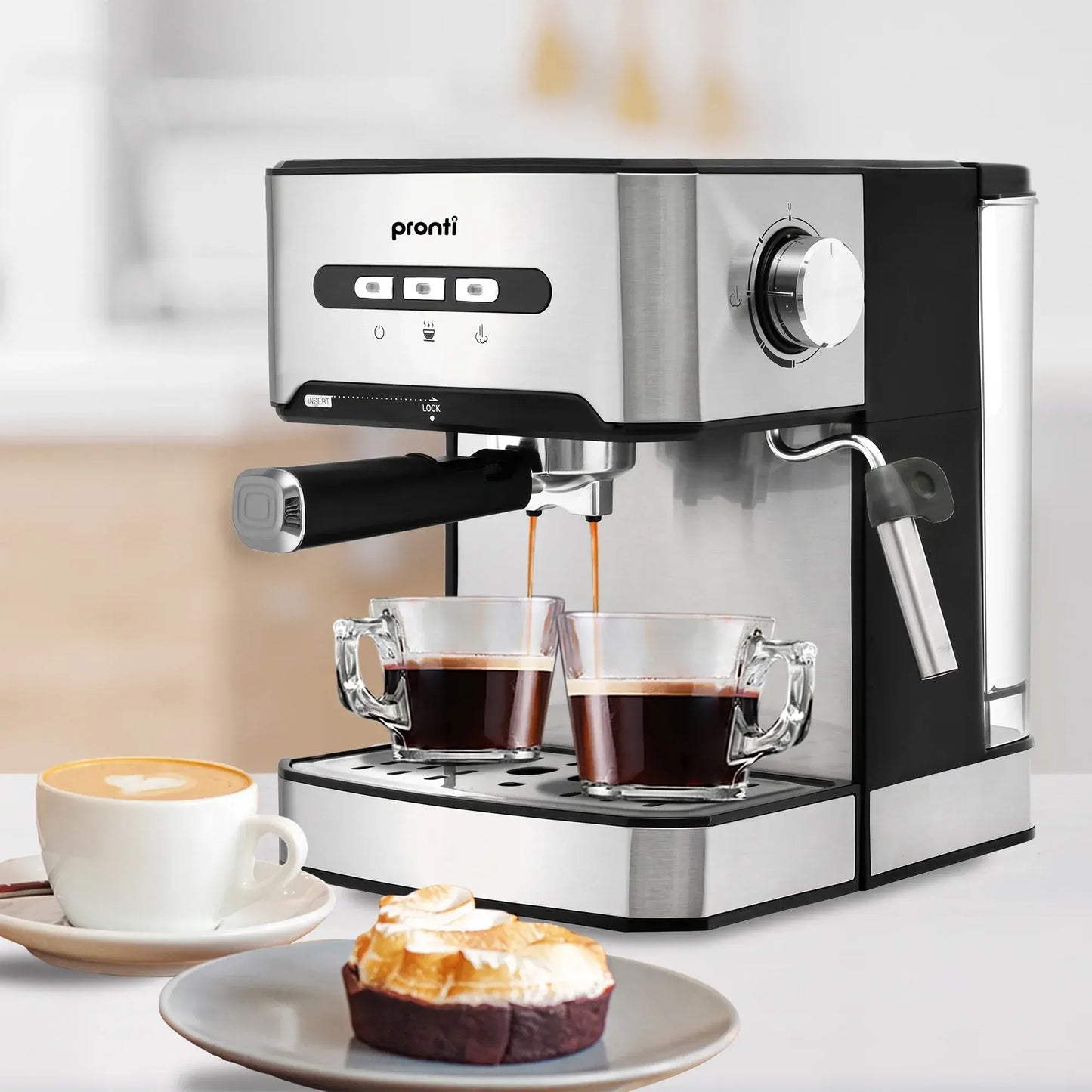 Pronti 1.6L Automatic Coffee Espresso Machine with Steam Frother - Image 9