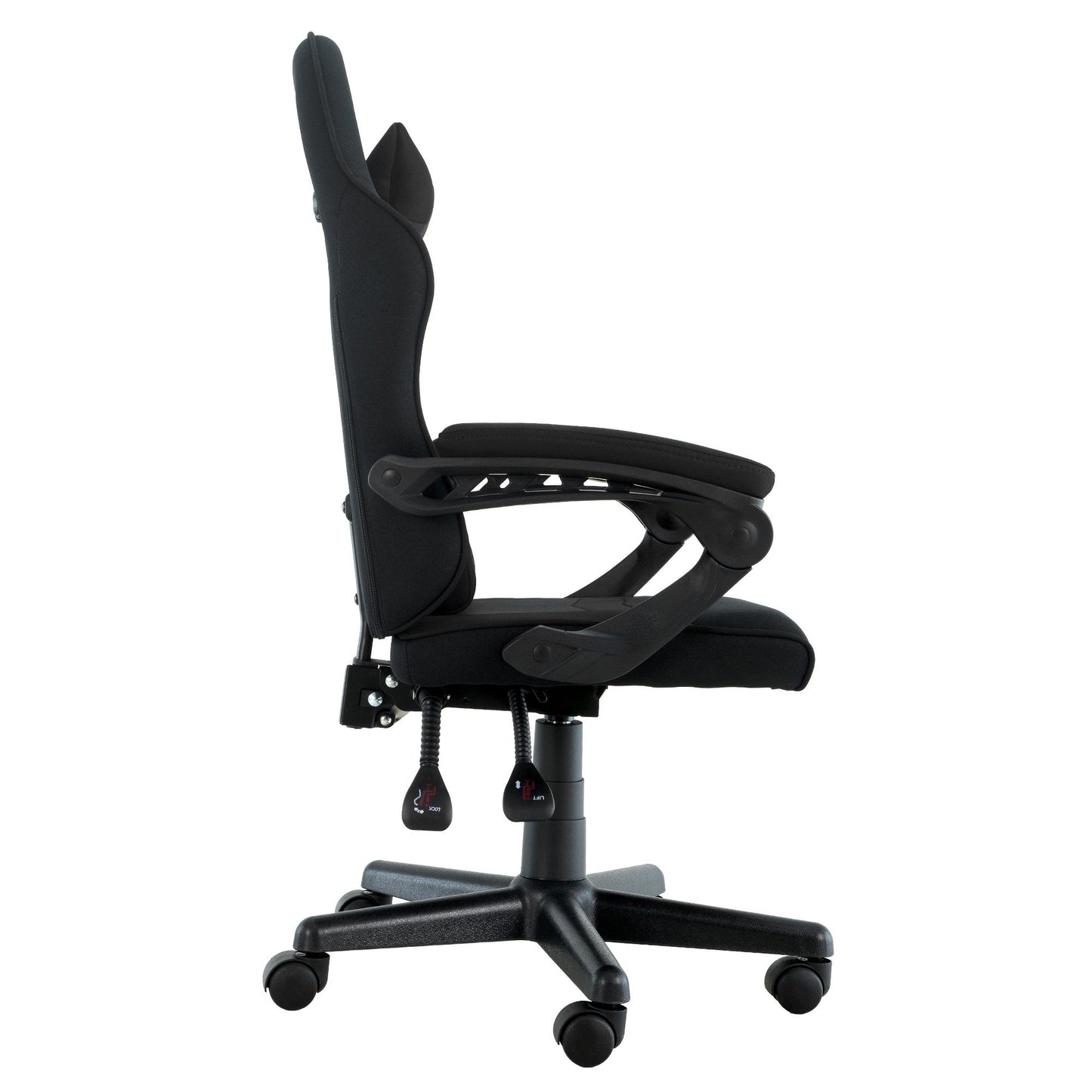 Sarantino Antre Kids Study Gaming Chair Black Adjustable Computer Desk Seat Racing Inspired-look With Adjustable Height, Ergonomic Back Support, Padded Armrests - Image 5