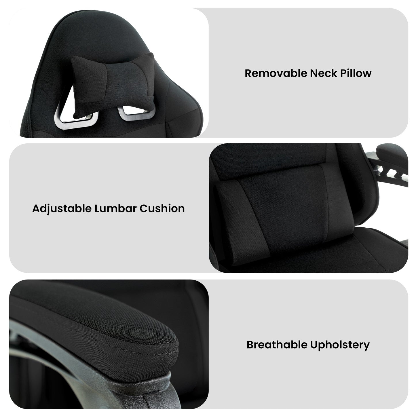 Sarantino Antre Kids Study Gaming Chair Black Adjustable Computer Desk Seat Racing Inspired-look With Adjustable Height, Ergonomic Back Support, Padded Armrests - Image 8