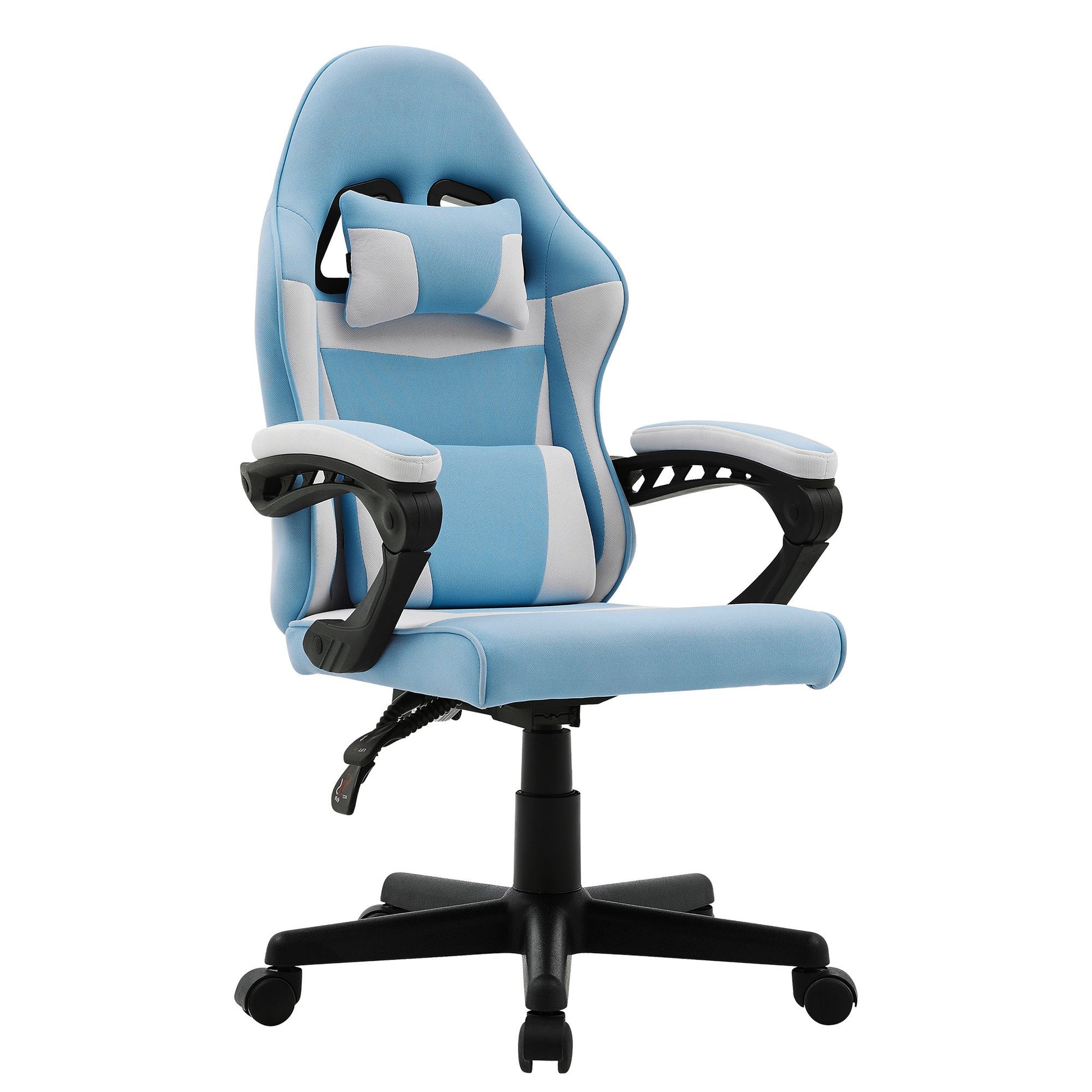 Sarantino Antre Kids Study Gaming Chair in Black and White Office Adjustable Height Chair - Image 3