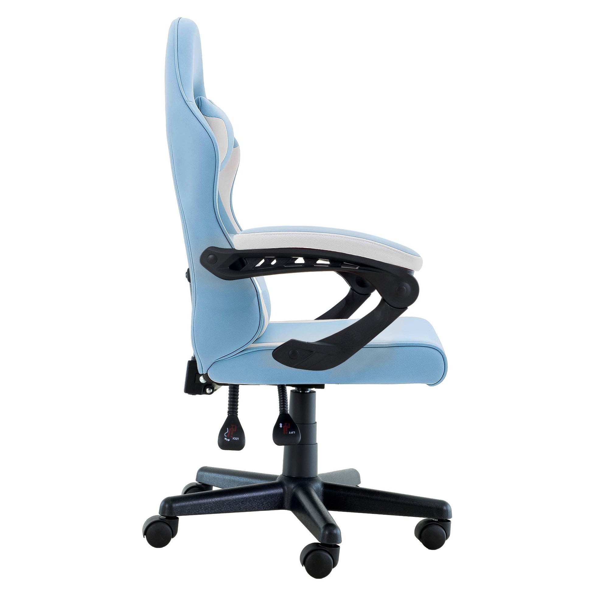 Sarantino Antre Kids Study Gaming Chair in Black and White Office Adjustable Height Chair - Image 5