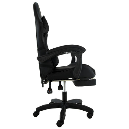 Sarantino Cueva Reclining High Back Office Gaming Chair Black Retractable Footrest Computer Seat - Image 5