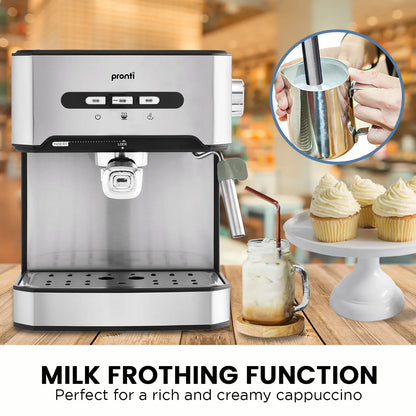 Pronti Toaster, Kettle & Coffee Machine Breakfast Set - Black - Image 9