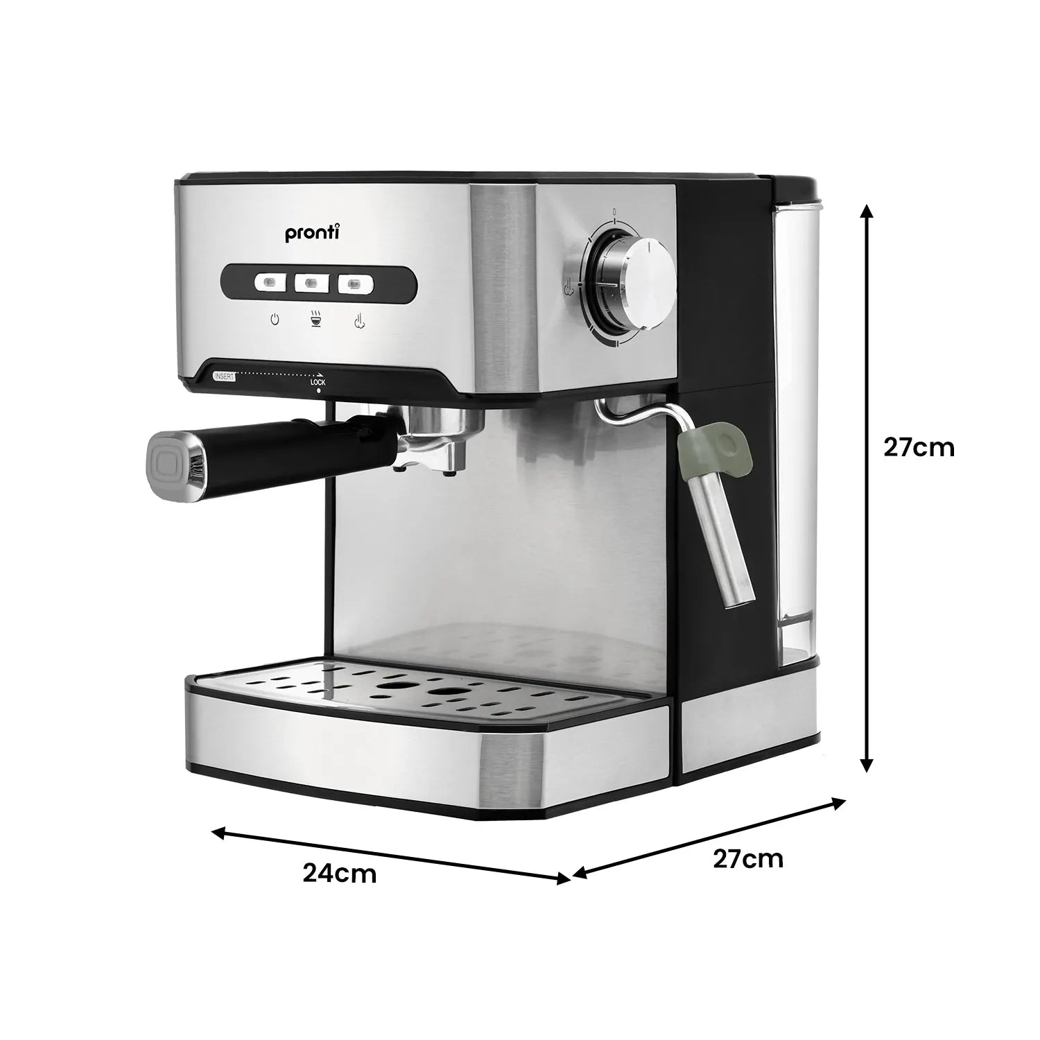 Pronti Toaster, Kettle & Coffee Machine Breakfast Set - Black - Image 4