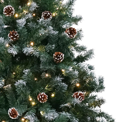 Christabelle 2.4m Pre Lit LED Christmas Tree Decor with Pine Cones Xmas Decorations - Image 6