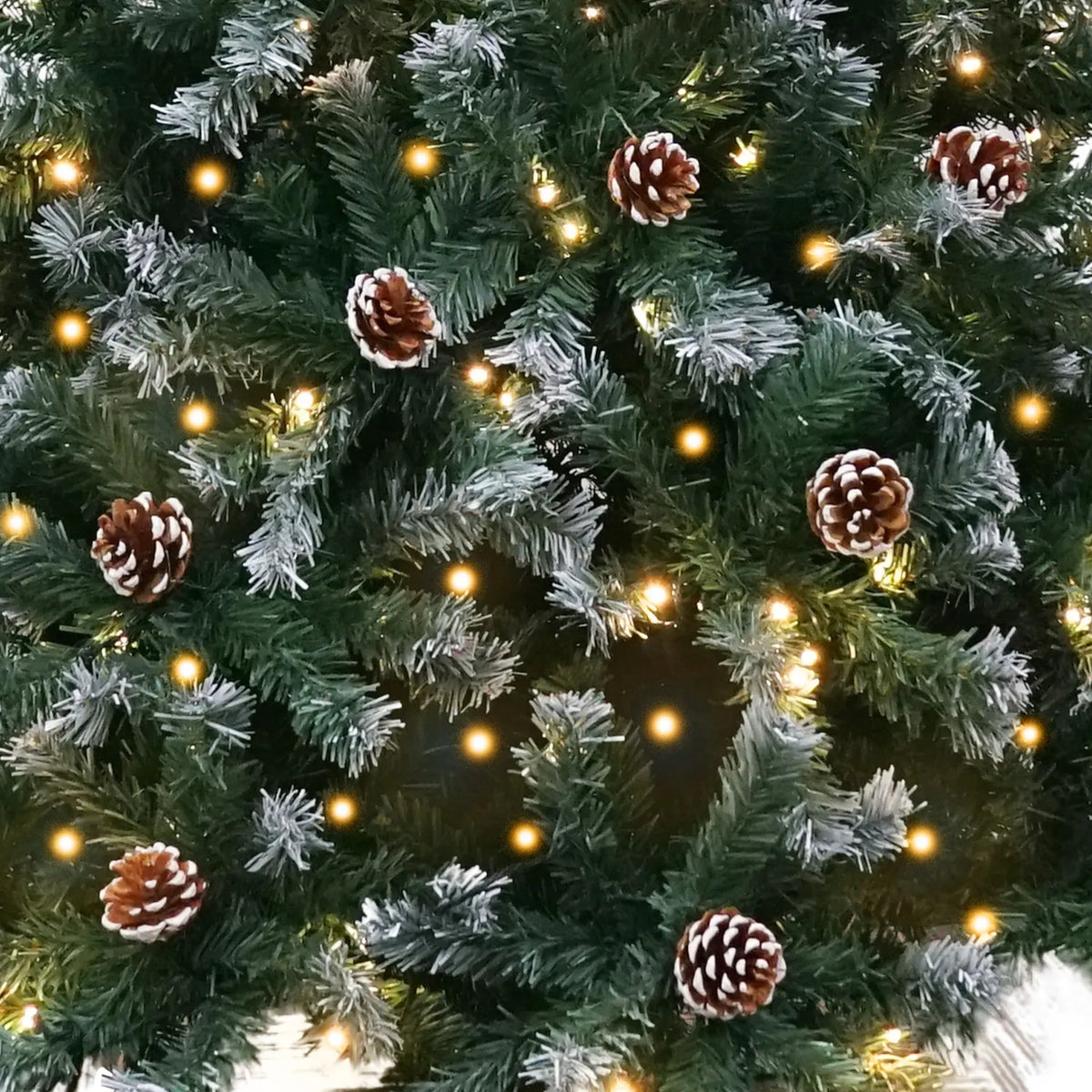 Christabelle 2.4m Pre Lit LED Christmas Tree Decor with Pine Cones Xmas Decorations - Image 7