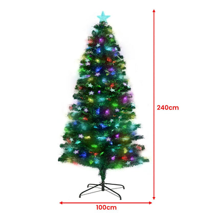 Christabelle 2.4m Enchanted Pre Lit Fibre Optic Christmas Tree Stars Xmas Decor - Image 4