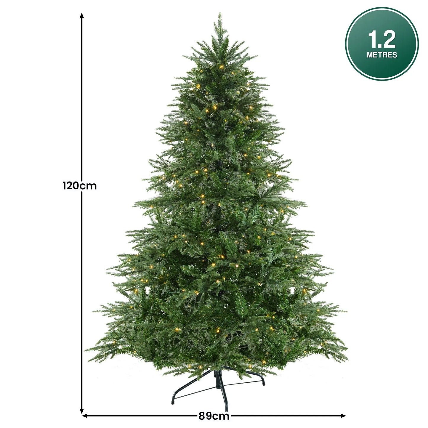 Christabelle 1.2m Prelit Everglow Fir Christmas Tree with 150 LED Lights - Image 3