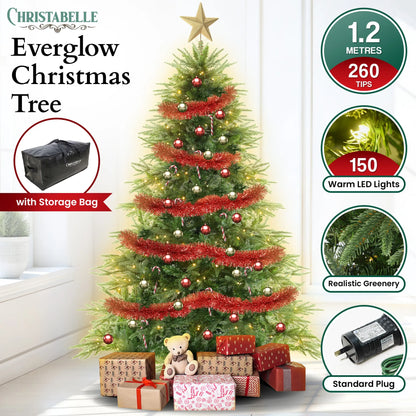 Christabelle 1.2m Prelit Everglow Fir Christmas Tree with 150 LED Lights - Image 4