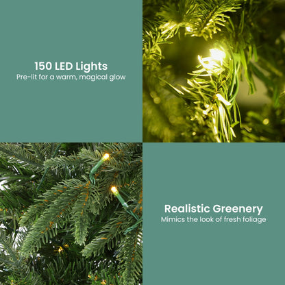Christabelle 1.2m Prelit Everglow Fir Christmas Tree with 150 LED Lights - Image 7