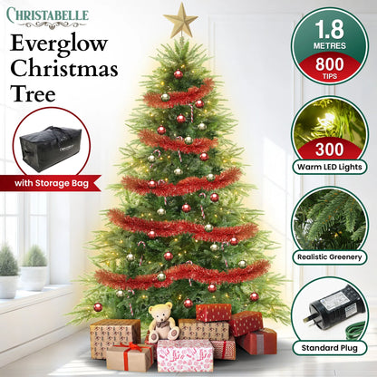 Christabelle 1.8m Prelit Everglow Fir Christmas Tree With 300 Led Lights - Image 3