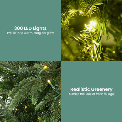 Christabelle 1.8m Prelit Everglow Fir Christmas Tree With 300 Led Lights - Image 7