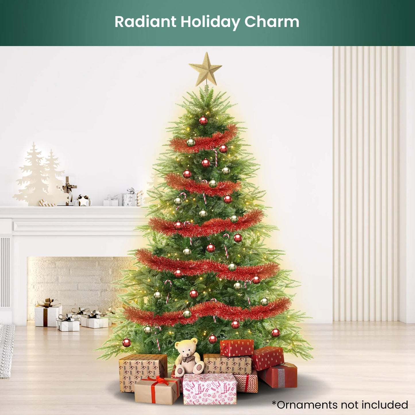 Christabelle 1.8m Prelit Everglow Fir Christmas Tree With 300 Led Lights - Image 8
