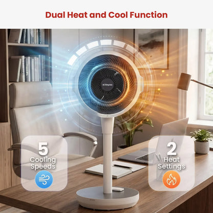 Dimplex Heat and Cool Air Circulator Pedestal Fan with LED Display and Timer - Image 6