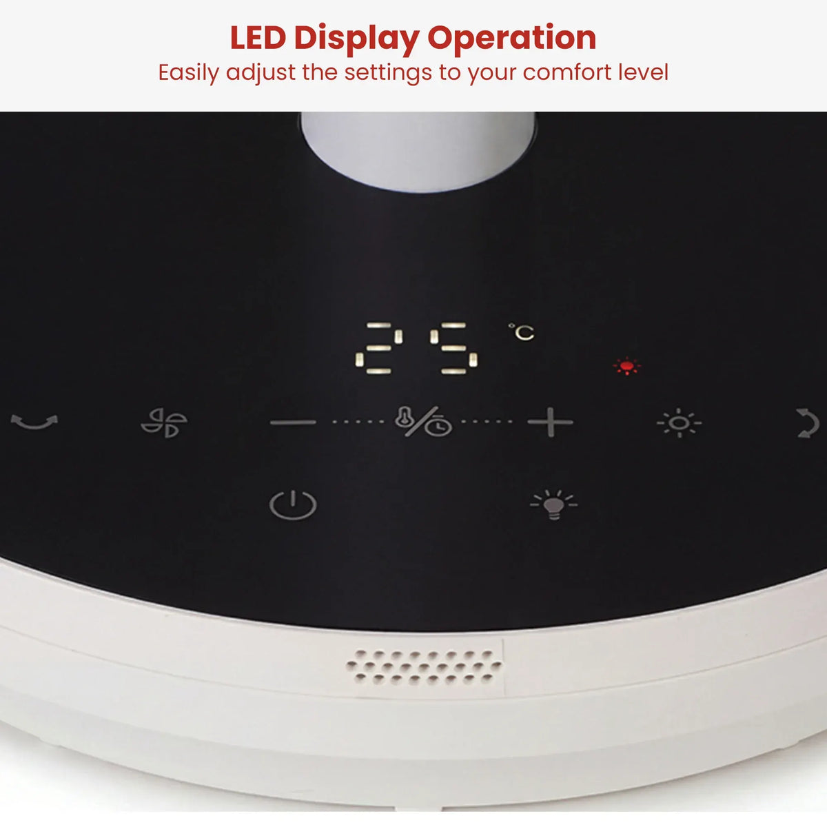Dimplex Heat and Cool Air Circulator Pedestal Fan with LED Display and Timer - Image 8