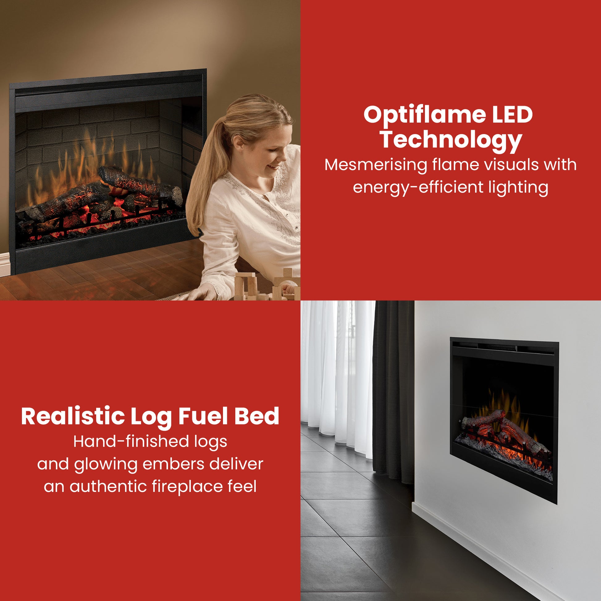 Dimplex Optiflame Electric Firebox Heater - 26-inches - Image 4