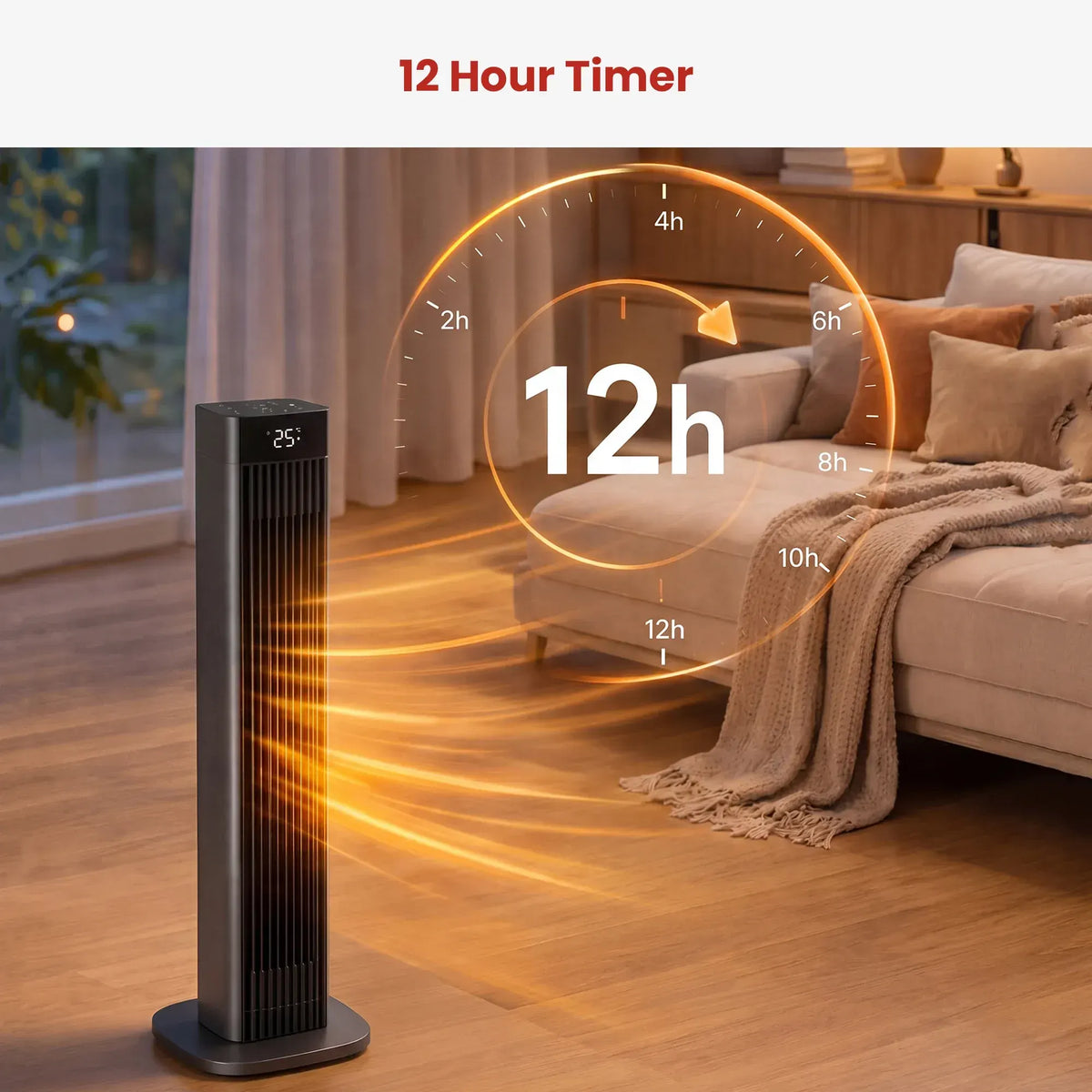 Dimplex 2.2kW DC Digital Ceramic Oscillating Electric Heater with Timer - Image 4