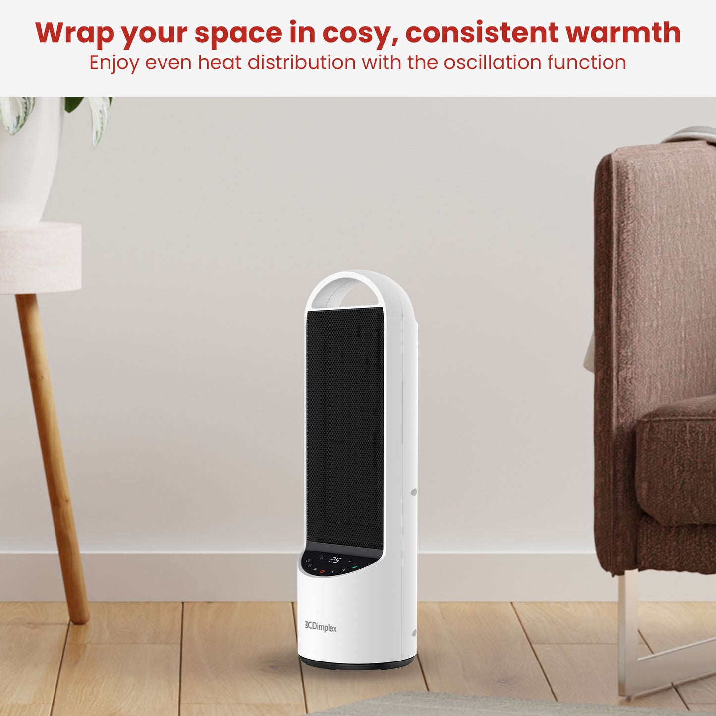 Dimplex 2kW Personal DC Digital Ceramic Heater in Black and White - Image 5