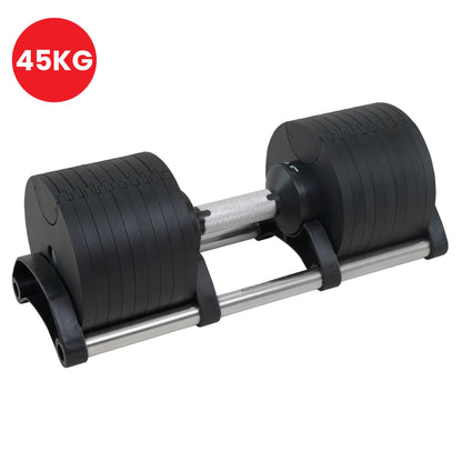 Powertrain Eon 45kg Adjustable Dumbbell Home Gym 9 Strength Training Safety Lock System For Building & Fitness Workouts - Image 6