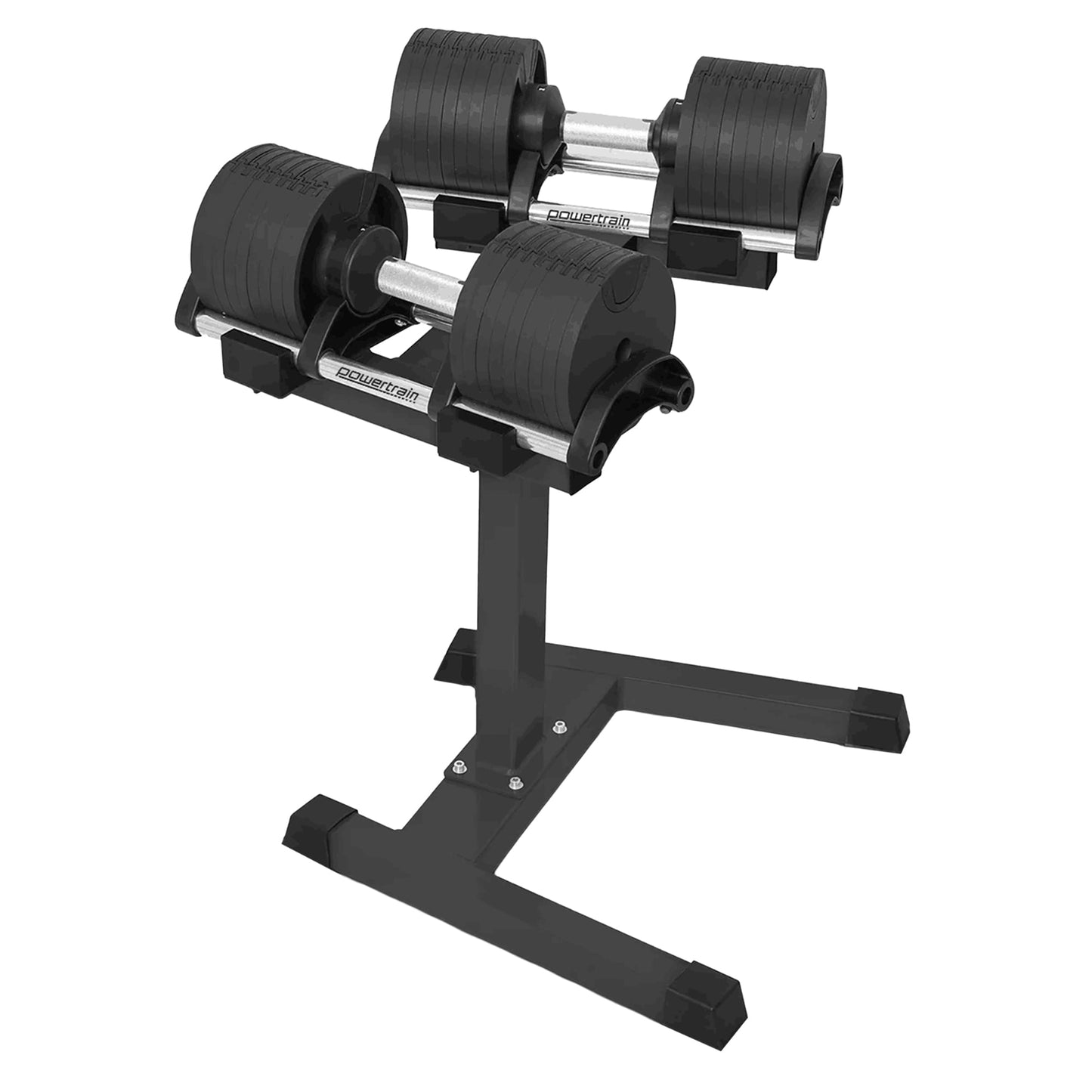Powertrain Eon 2 X 45kg Adjustable Dumbbells W/ Stand Heavy-duty Storage Rack Home Gym 9 Strength Training Equipment - Image 3