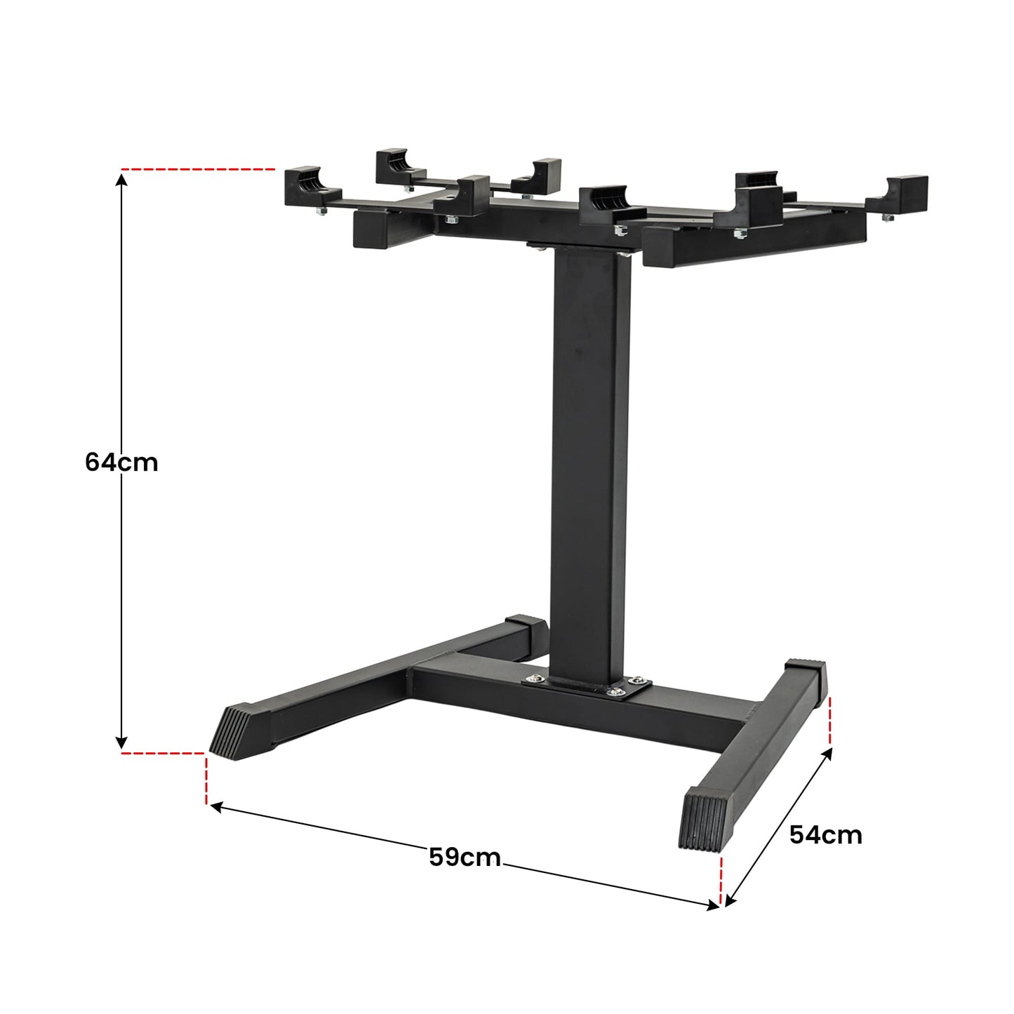 Powertrain Eon 2 X 45kg Adjustable Dumbbells W/ Stand Heavy-duty Storage Rack Home Gym 9 Strength Training Equipment - Image 4