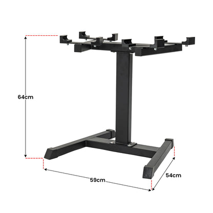 Powertrain Eon 2 X 45kg Adjustable Dumbbells W/ Stand Heavy-duty Storage Rack Home Gym 9 Strength Training Equipment - Image 4
