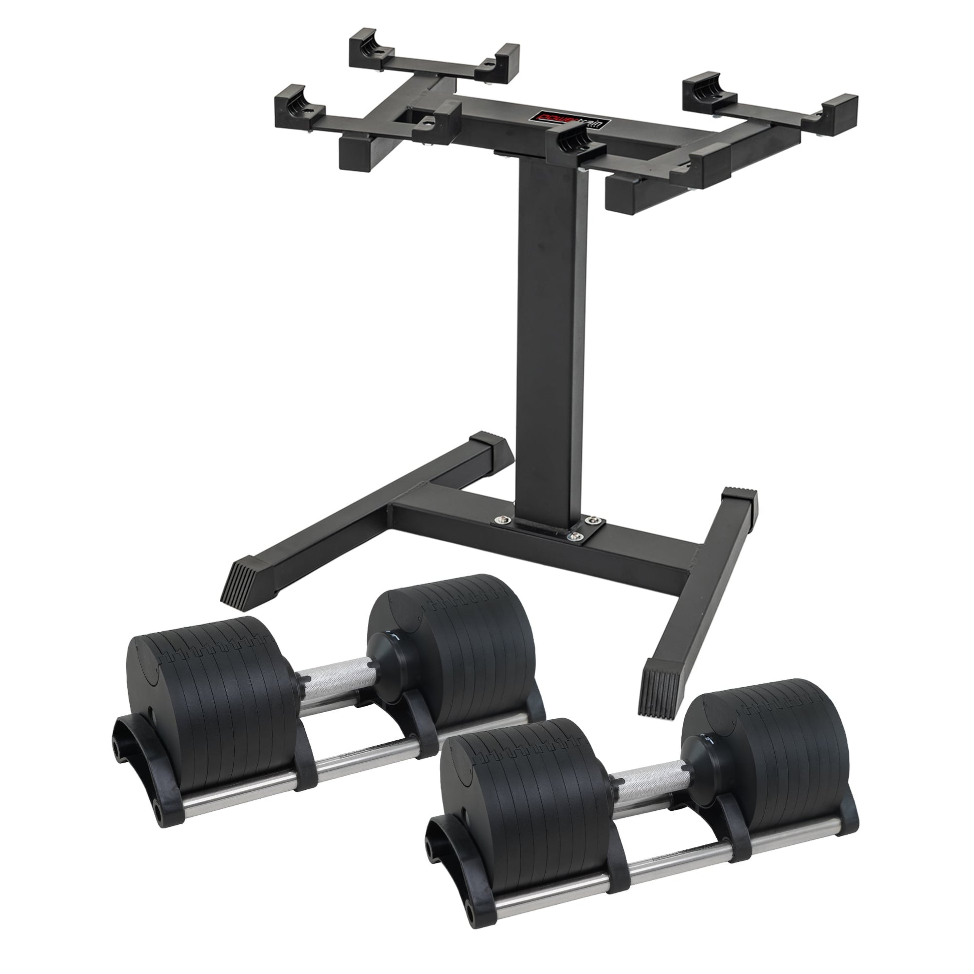 Powertrain Eon 2 X 45kg Adjustable Dumbbells W/ Stand Heavy-duty Storage Rack Home Gym 9 Strength Training Equipment - Image 6