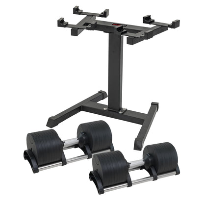 Powertrain Eon 2 X 45kg Adjustable Dumbbells W/ Stand Heavy-duty Storage Rack Home Gym 9 Strength Training Equipment - Image 6