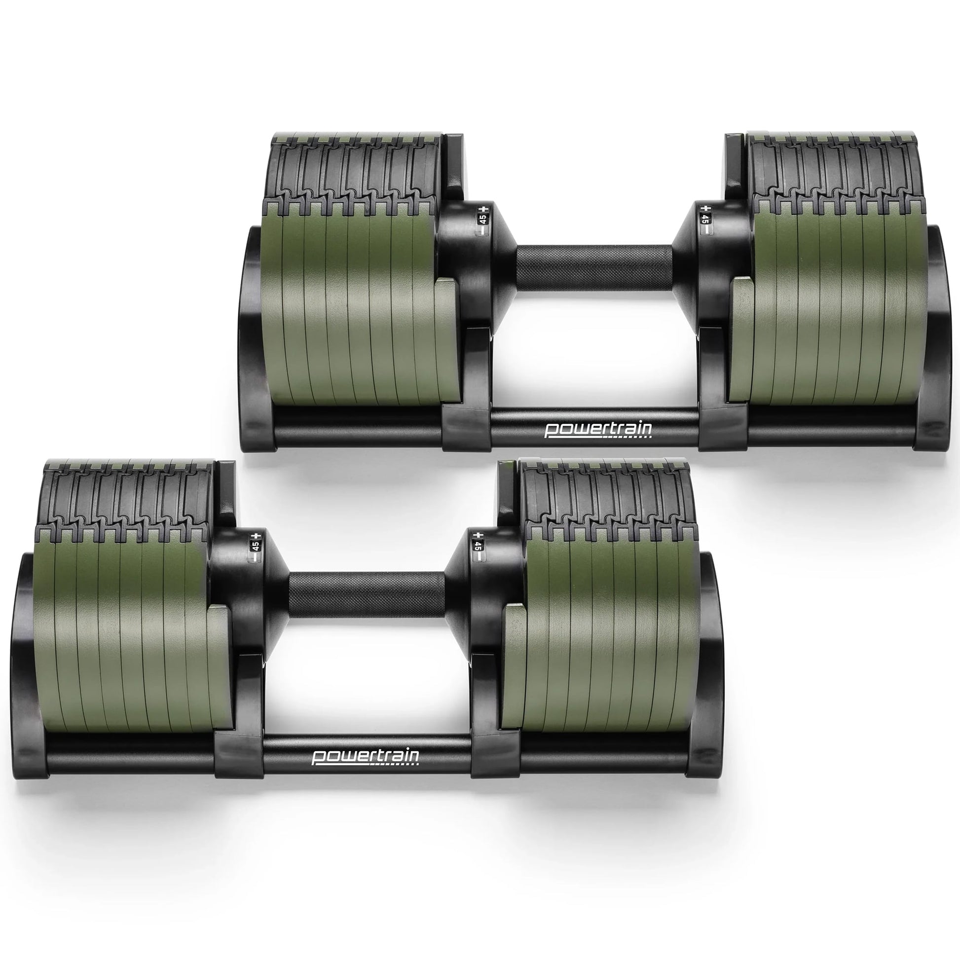 Powertrain Eon Dial-Up 90KG Adjustable Dumbbells Pair - Green - Image 5