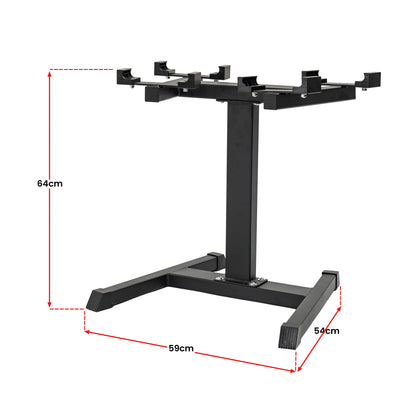 Powertrain Eon Dial-Up 90KG Adjustable Dumbbells Pair with Stand  - Green - Image 4