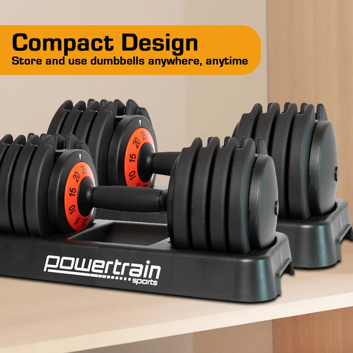 Powertrain GEN2 Pro Adjustable Dumbbell Set - 50kg - Image 3